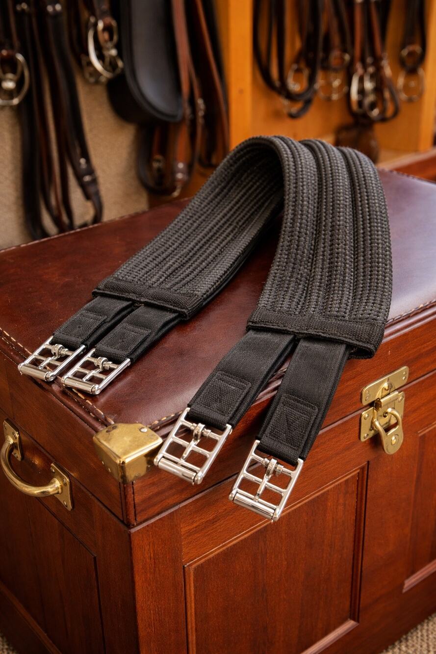 Professional Contour Dressage Girth - Black, Size 40